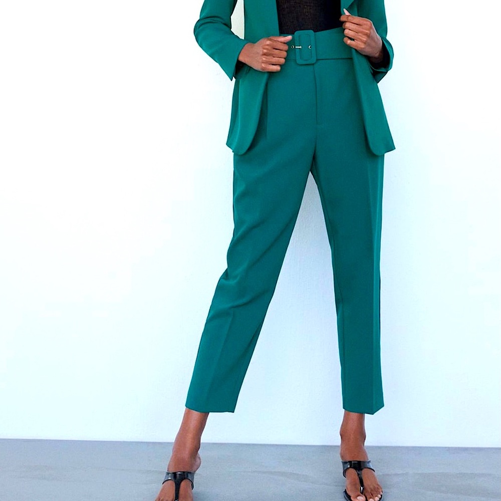 "High-Waisted Belted Pants"